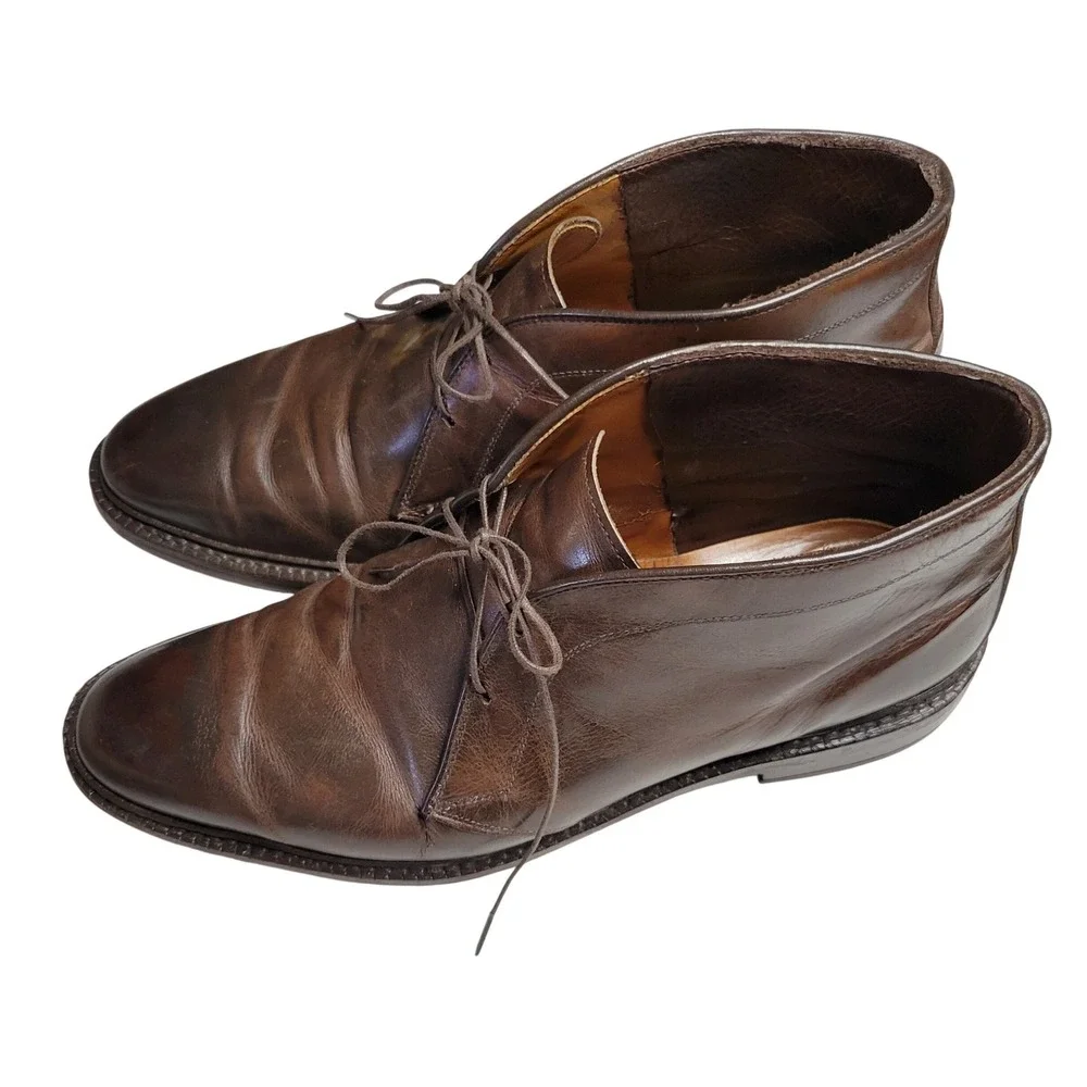 Ralph Lauren Mens‎ Leather Chukka Boots Brown Lace Up Ankle 10.5 D 1512174